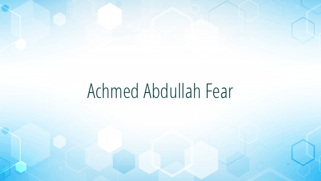 Achmed Abdullah Fear