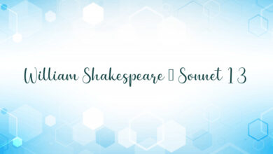 William Shakespeare – Sonnet 13