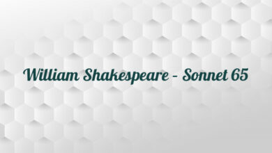 William Shakespeare – Sonnet 65