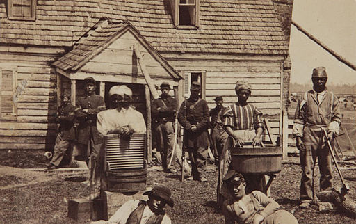 Mathew Brady, Escaped slaves at General Lafayette's headquarters, 1862