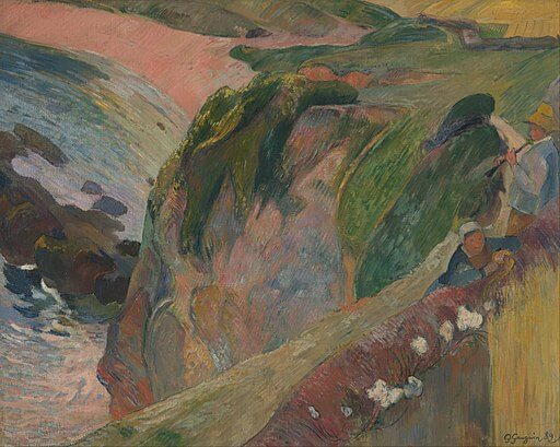 Paul Gauguin, Flageolet player on the cliff, 1899