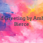 A Cold Greeting by Ambrose Bierce