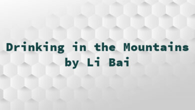 Drinking in the Mountains by Li Bai