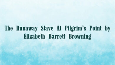 The Runaway Slave At Pilgrim’s Point by Elizabeth Barrett Browning