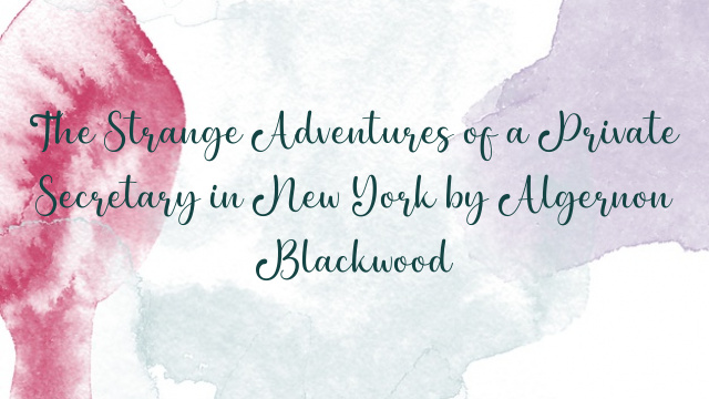 The Strange Adventures of a Private Secretary in New York by Algernon Blackwood