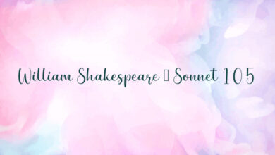 William Shakespeare – Sonnet 105