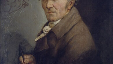 Anton Graff, self-portrait with eye-shade, 1813