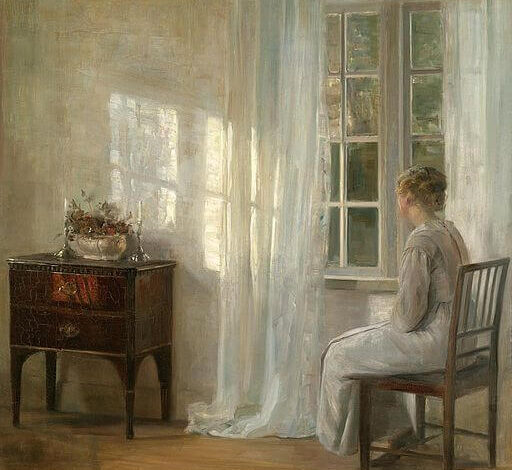 Carl Halsoe, Waiting by the Window, 1863