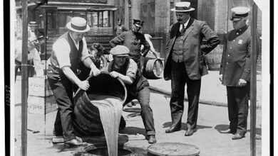 Disposal of liquor during Prohibition, New York City