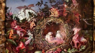 John Anster Fitzgerald, Fairies in a Nest, 1860