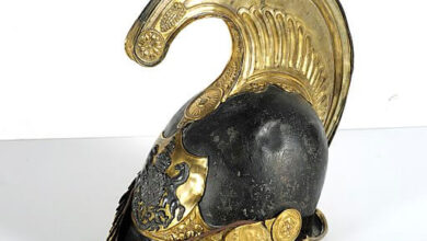 Lord Byron's bronze helmet