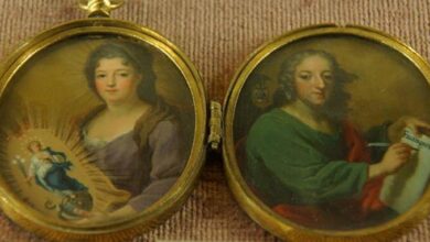 Locket with miniatures of Teresa Sobieska and St. John, 1710s