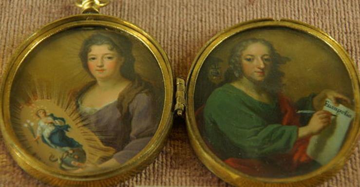 Locket with miniatures of Teresa Sobieska and St. John, 1710s