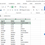 How to shade alternate rows with Conditional Formatting