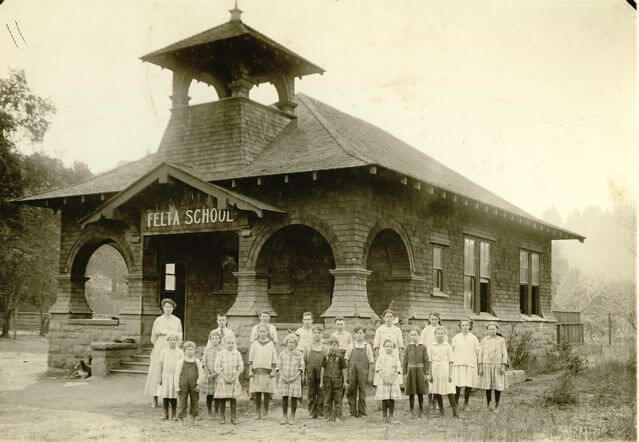 Felta Schoolhouse, Sonoma County, 1910