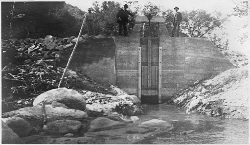 Headgates, Pala Reservation ditch, Oregon, 1947