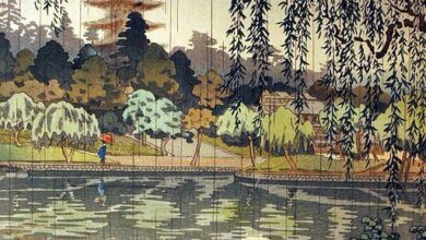 Koitsu Tsuchiya, Rain at Kofukuji Temple, 1937