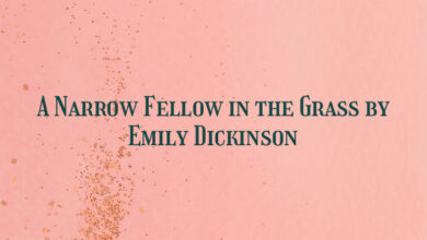 A Narrow Fellow in the Grass by Emily Dickinson