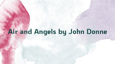 Air and Angels by John Donne