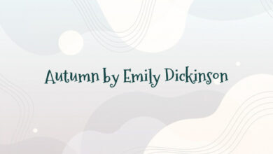 Autumn by Emily Dickinson