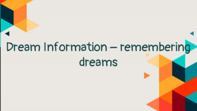 Dream Information – remembering dreams