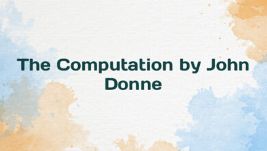 The Computation by John Donne