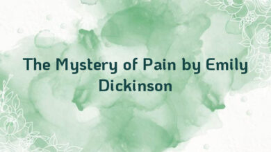 The Mystery of Pain by Emily Dickinson