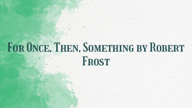 For Once, Then, Something by Robert Frost