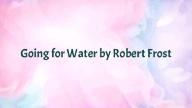 Going for Water by Robert Frost