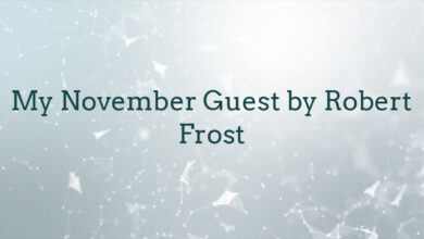 My November Guest by Robert Frost