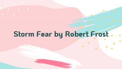 Storm Fear by Robert Frost