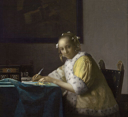 Johannes Vermeer, A Lady Writing, 1665