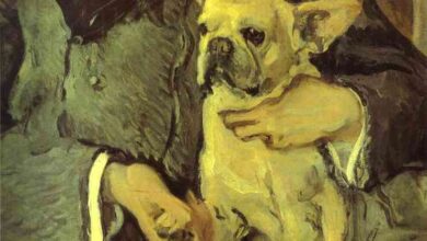 Valentin Serov, detail of Prince Yusupov's dog, 1903