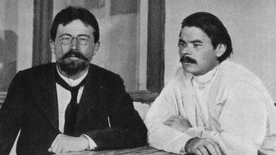 Anton Chekhov and Maxim Gorky in Yalta, 1900