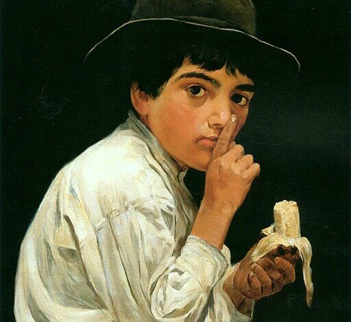 Almeida Júnior, Boy with a banana, 1897