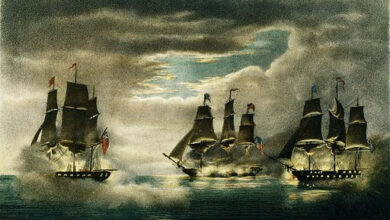 Thomas Birch, Capture of H.M. Ships Cyane & Levant, by the U.S. Frigate Constitution, 1915