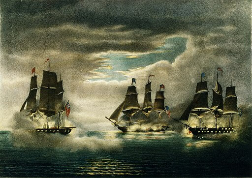 Thomas Birch, Capture of H.M. Ships Cyane & Levant, by the U.S. Frigate Constitution, 1915