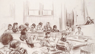 Robert Templeton, Courtroom sketch, 1971