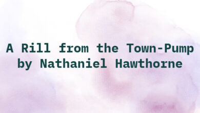 A Rill from the Town-Pump by Nathaniel Hawthorne