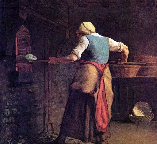 Jean-Francois Millet, Woman baking bread, 1854