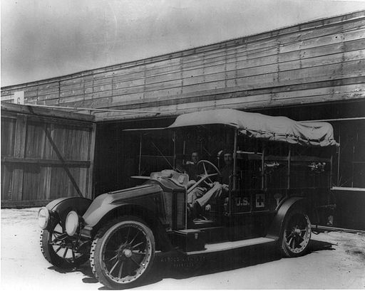 Renault ambulance on Rockwell Field, 1918