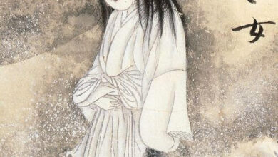 Sawaki Suuhi, Yuki-onna, the snow woman, 1737