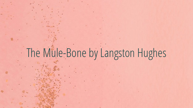 The Mule-Bone by Langston Hughes