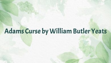 Adams Curse by William Butler Yeats