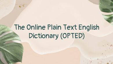 The Online Plain Text English Dictionary (OPTED)